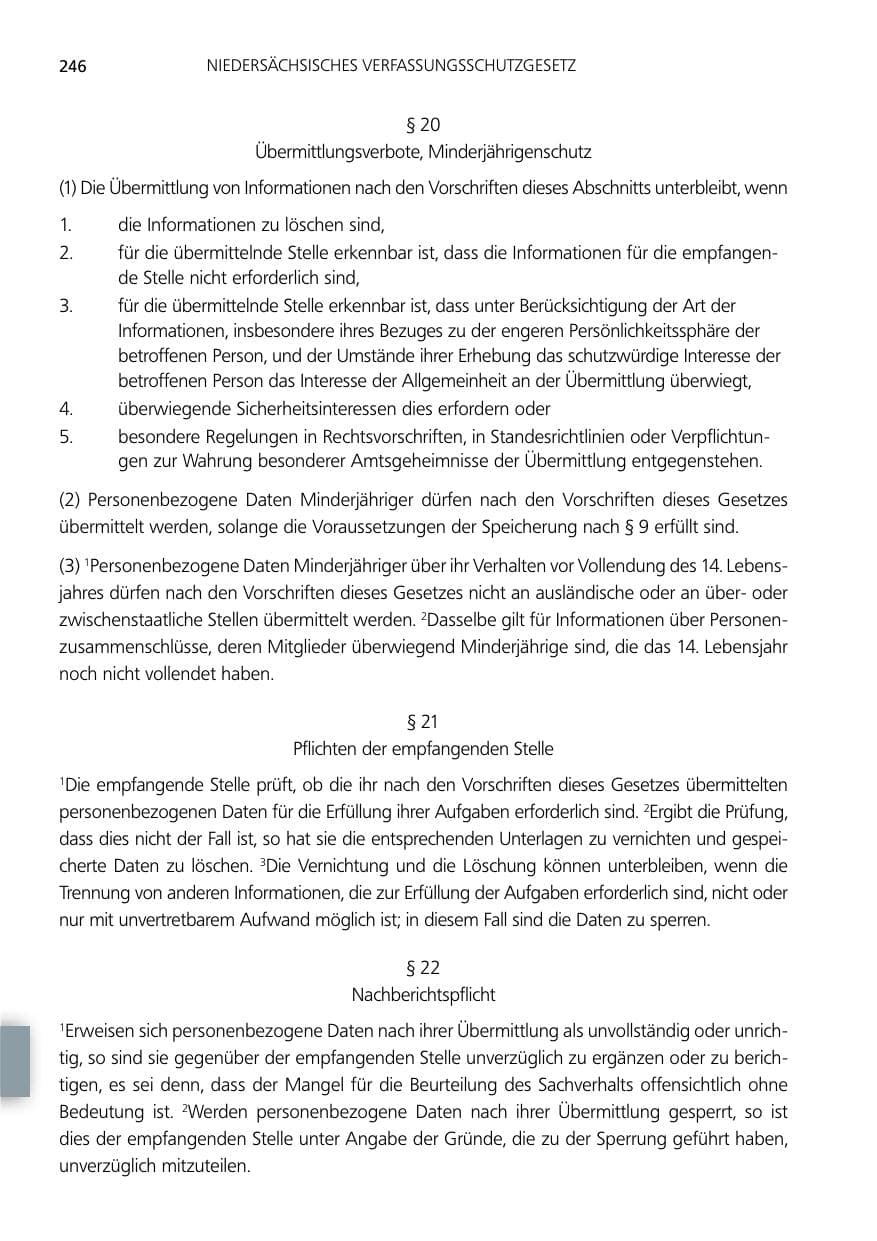 Seite 246 des Verfassungsschutzbericht 2014 Niedersachsen