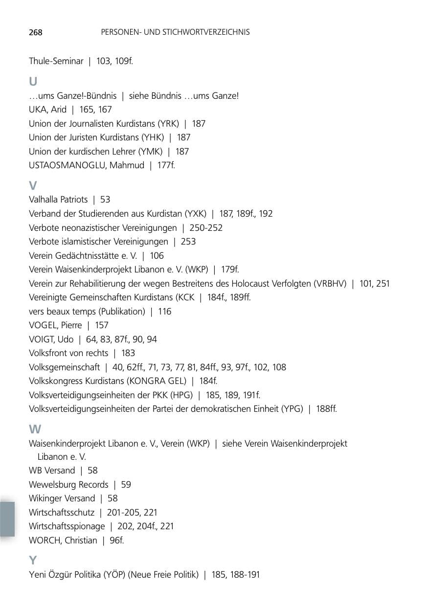 Seite 268 des Verfassungsschutzbericht 2014 Niedersachsen