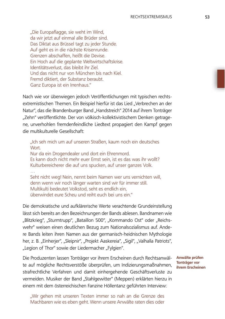 Seite 53 des Verfassungsschutzbericht 2014 Niedersachsen