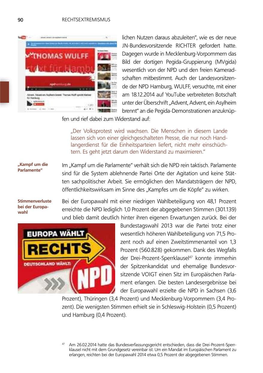 Seite 90 des Verfassungsschutzbericht 2014 Niedersachsen
