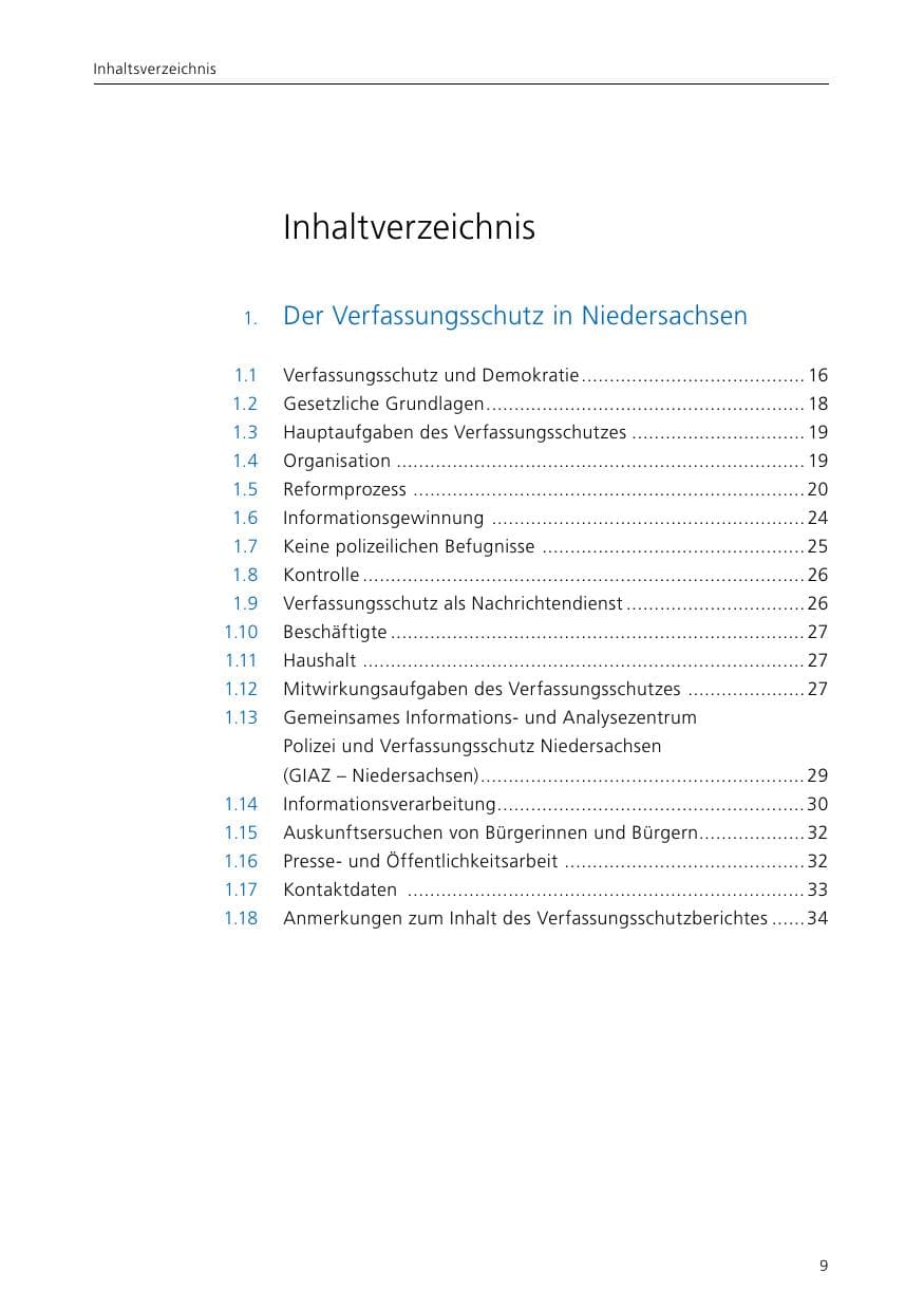 Seite 11 des Verfassungsschutzbericht 2015 Niedersachsen