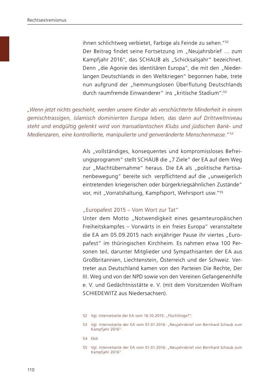 Seite 112 des Verfassungsschutzbericht 2015 Niedersachsen