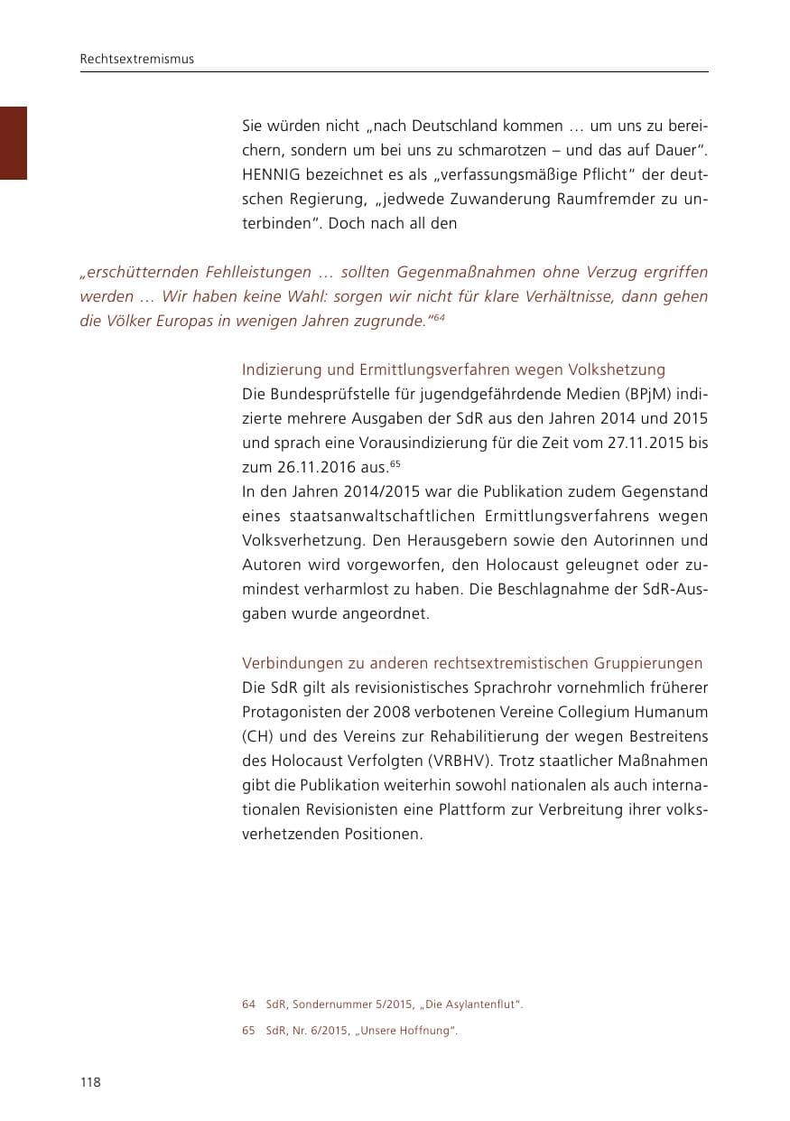 Seite 120 des Verfassungsschutzbericht 2015 Niedersachsen
