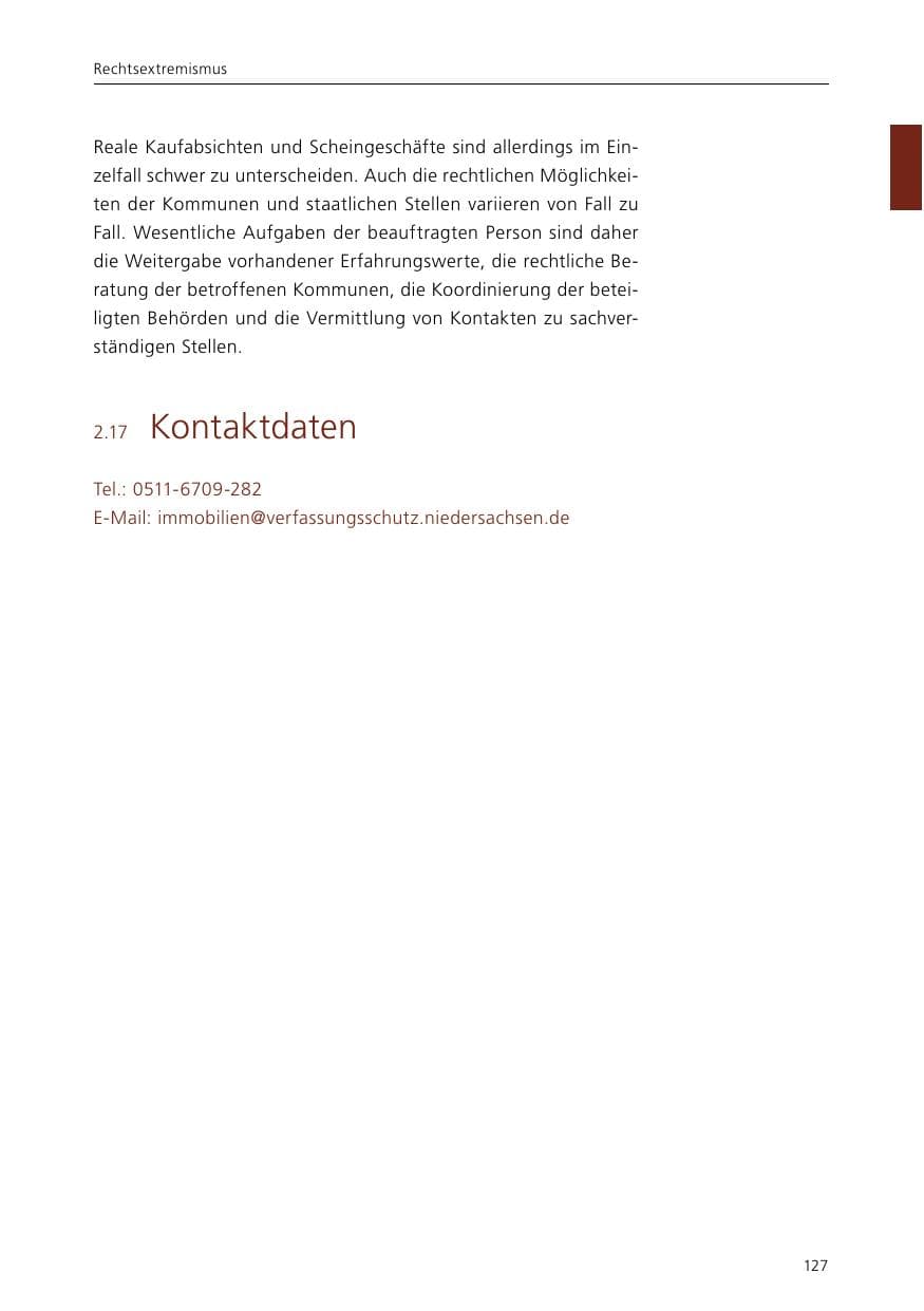 Seite 129 des Verfassungsschutzbericht 2015 Niedersachsen