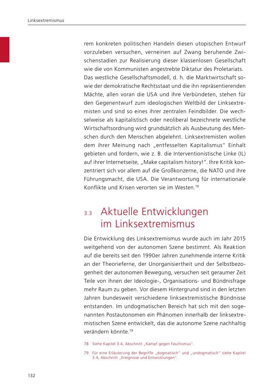 Seite 134 des Verfassungsschutzbericht 2015 Niedersachsen