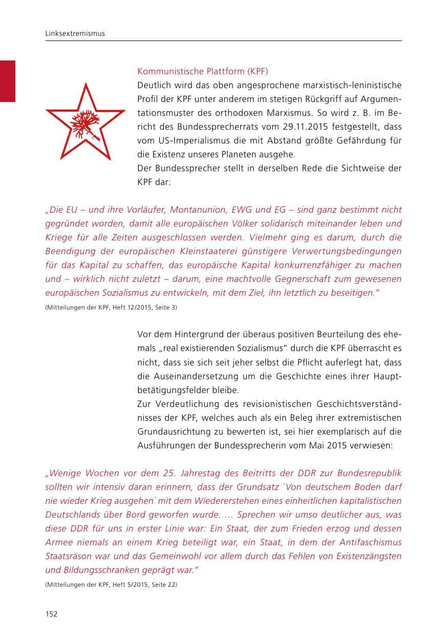 Seite 154 des Verfassungsschutzbericht 2015 Niedersachsen