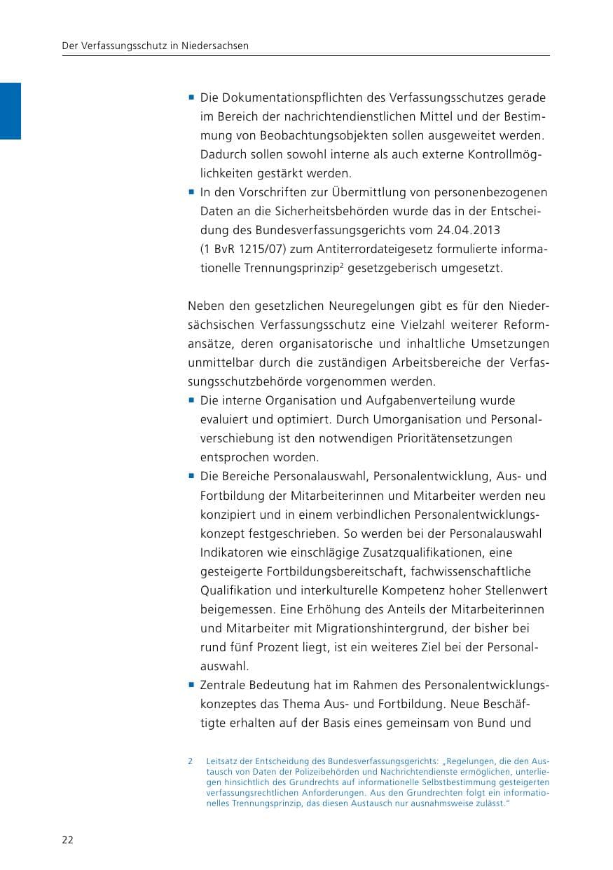 Seite 24 des Verfassungsschutzbericht 2015 Niedersachsen