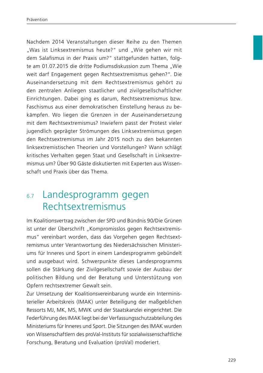 Seite 231 des Verfassungsschutzbericht 2015 Niedersachsen