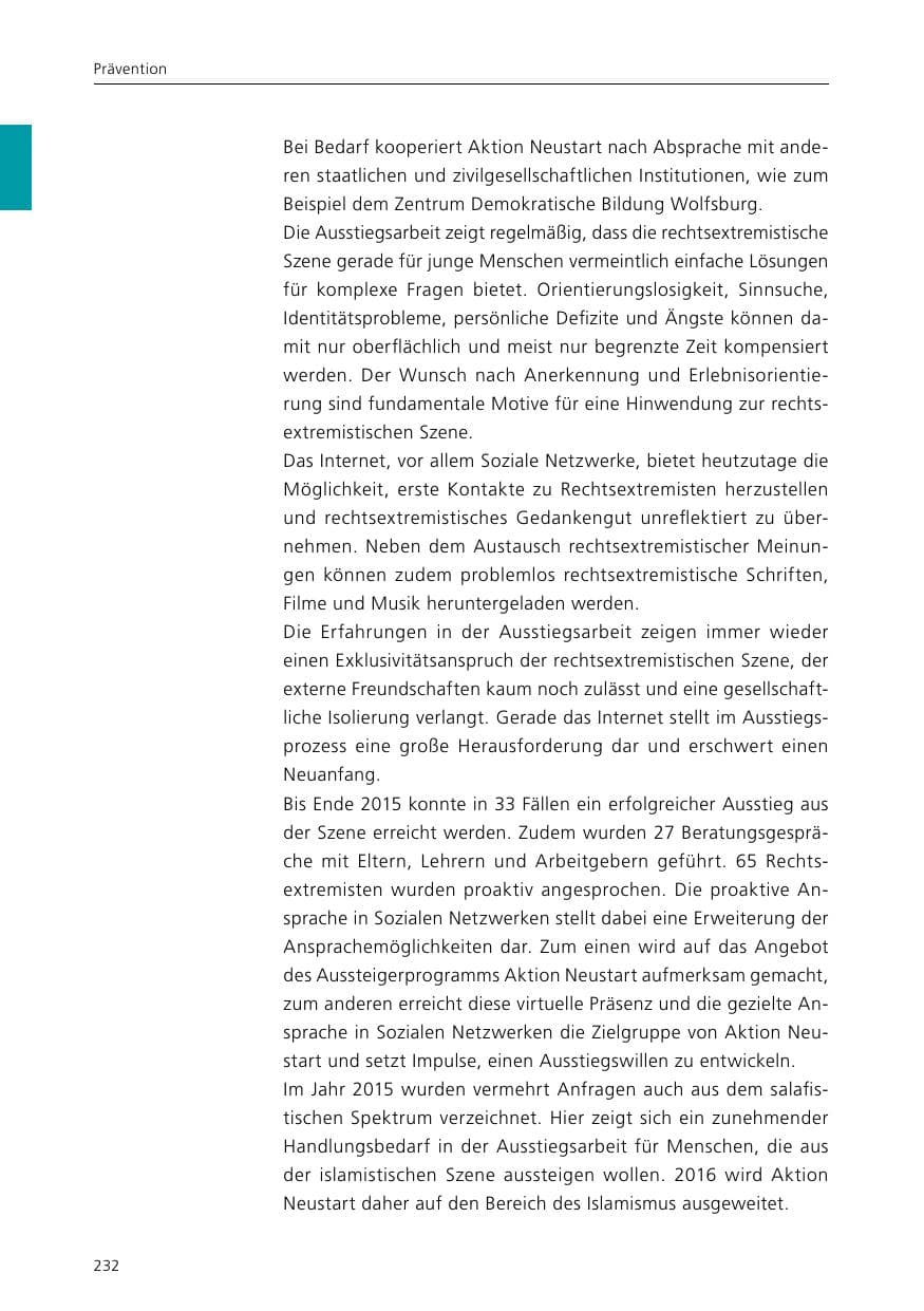 Seite 234 des Verfassungsschutzbericht 2015 Niedersachsen