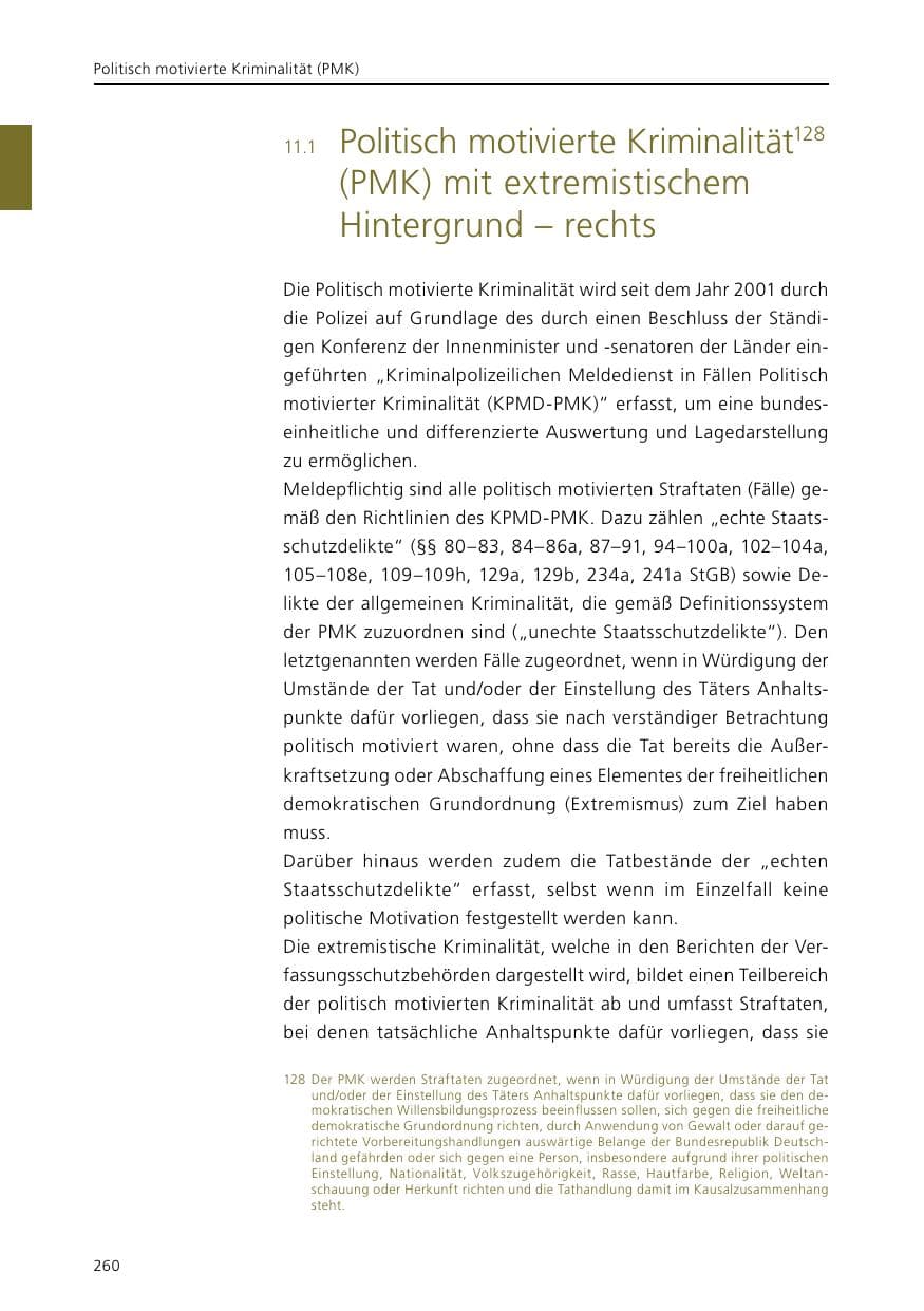 Seite 262 des Verfassungsschutzbericht 2015 Niedersachsen