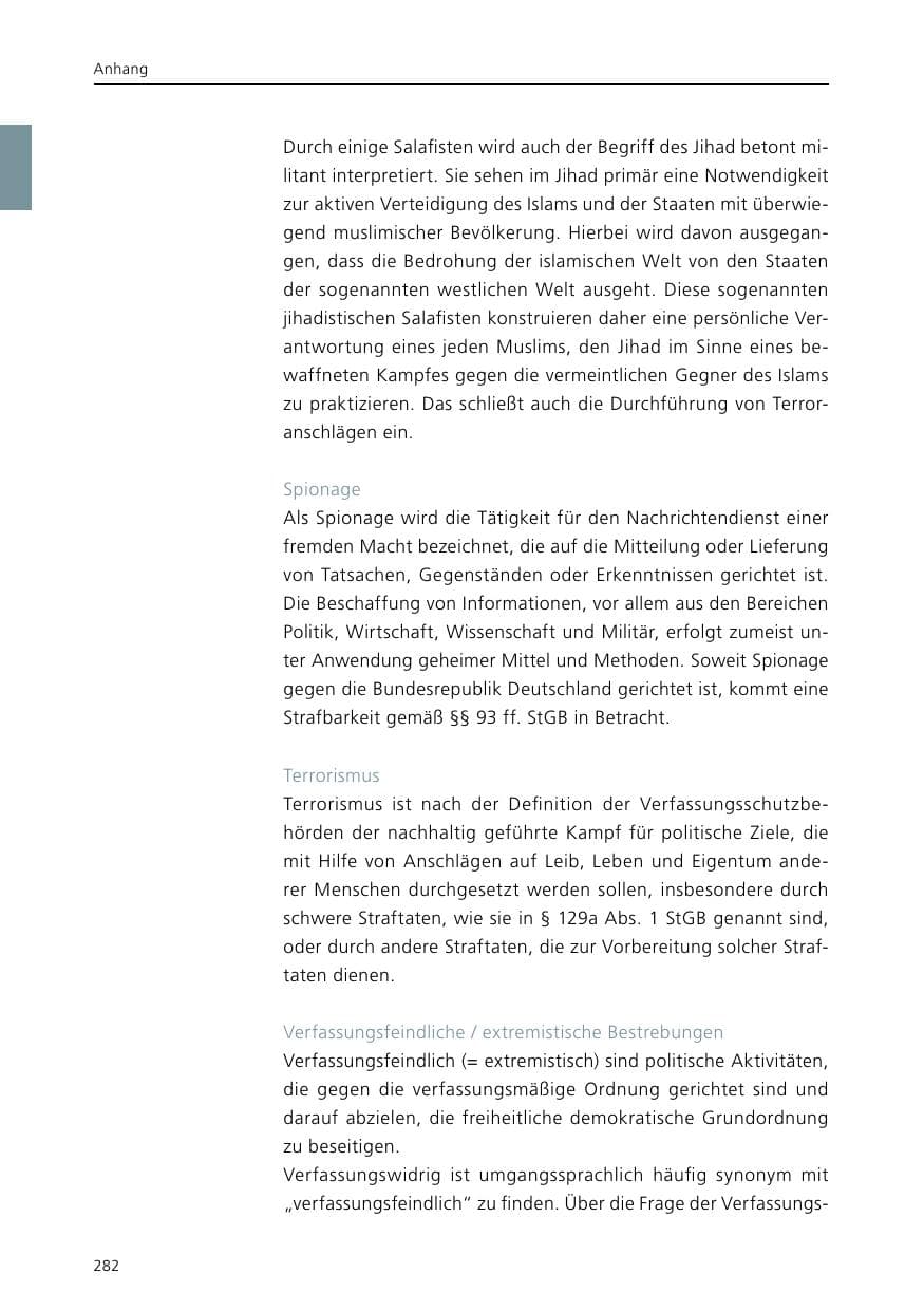 Seite 284 des Verfassungsschutzbericht 2015 Niedersachsen