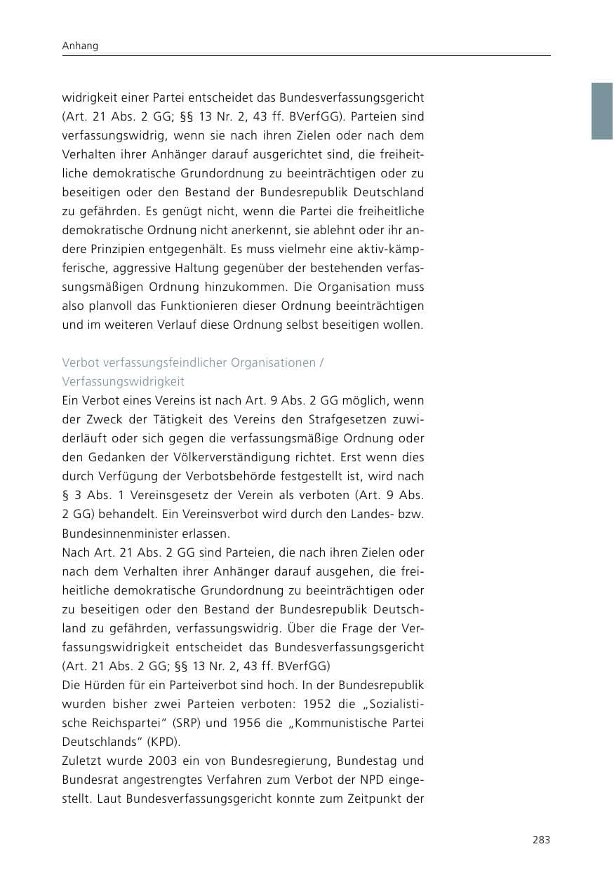 Seite 285 des Verfassungsschutzbericht 2015 Niedersachsen