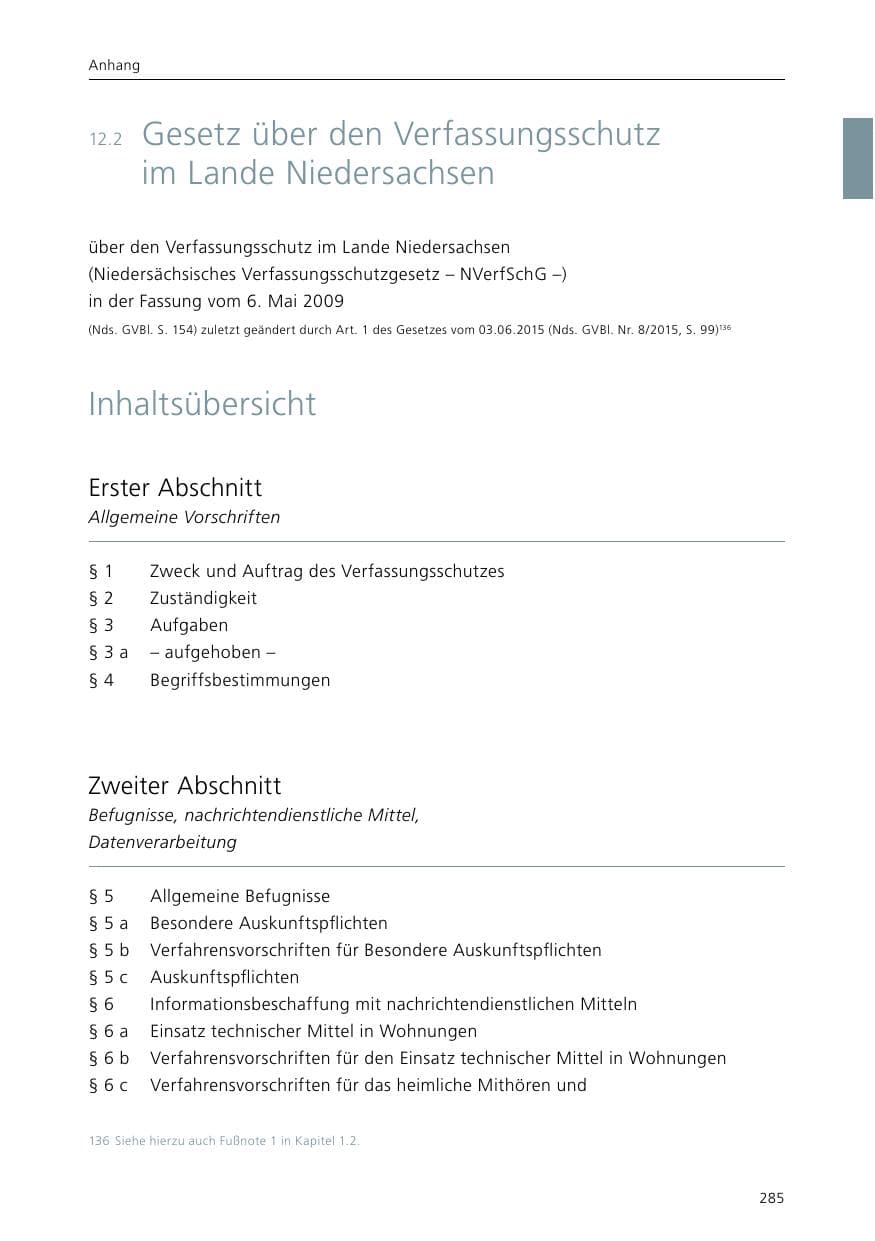 Seite 287 des Verfassungsschutzbericht 2015 Niedersachsen