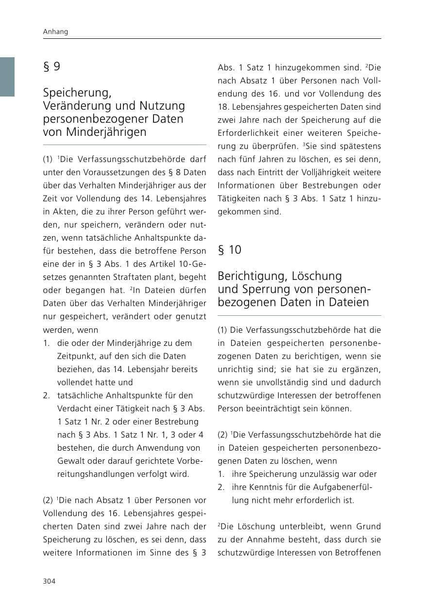 Seite 306 des Verfassungsschutzbericht 2015 Niedersachsen