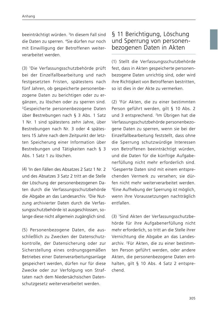 Seite 307 des Verfassungsschutzbericht 2015 Niedersachsen