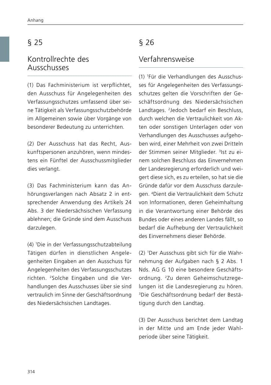 Seite 316 des Verfassungsschutzbericht 2015 Niedersachsen