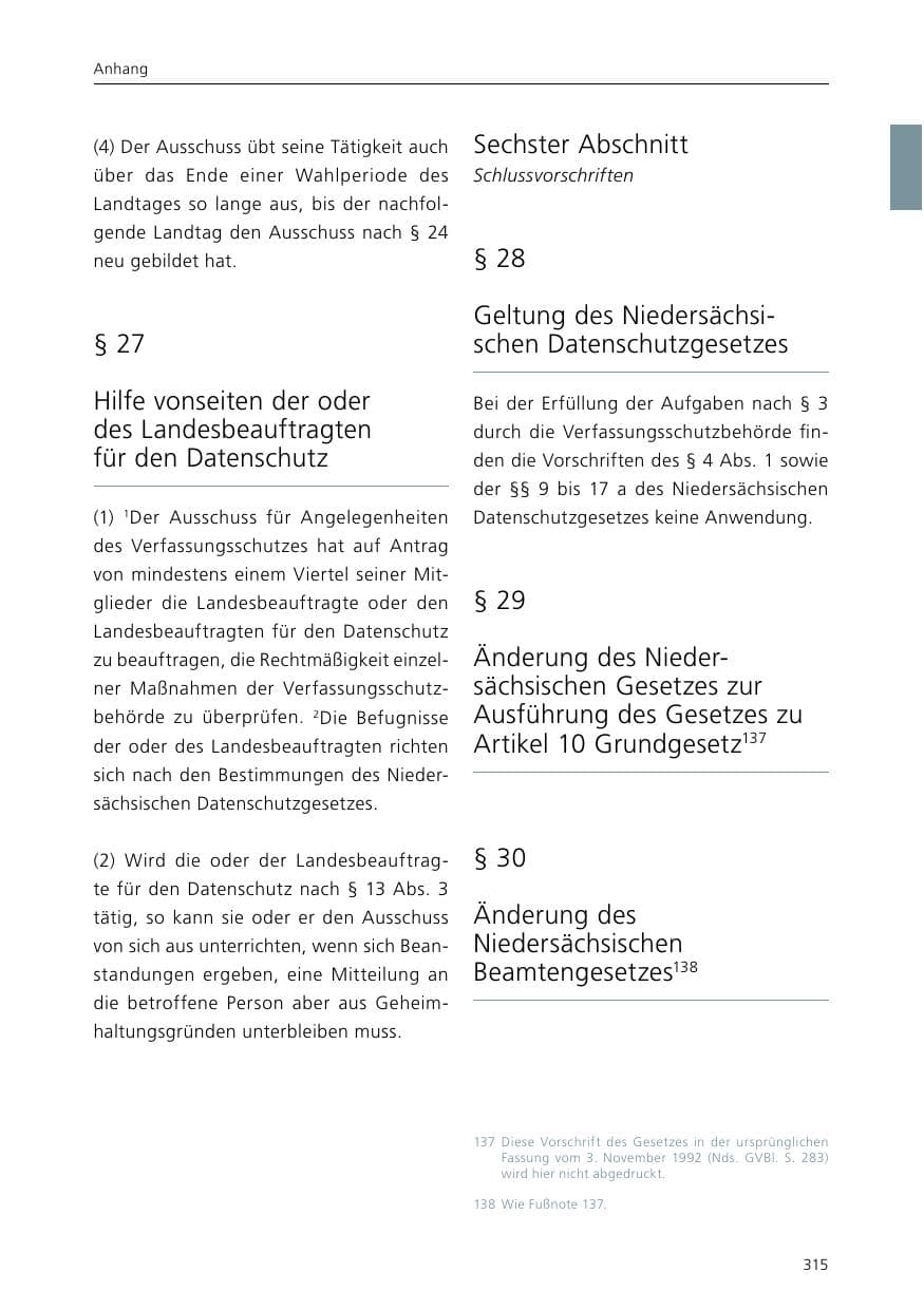 Seite 317 des Verfassungsschutzbericht 2015 Niedersachsen