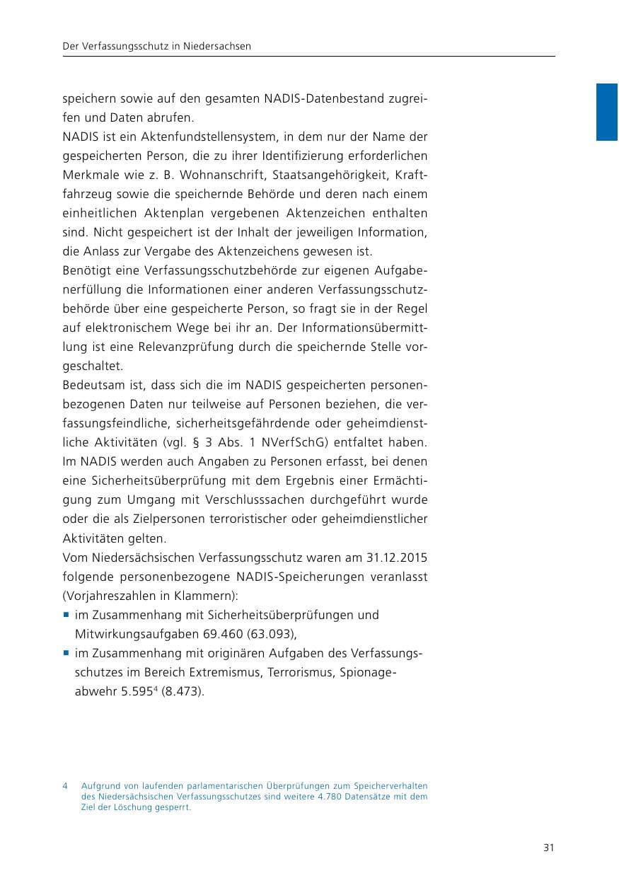Seite 33 des Verfassungsschutzbericht 2015 Niedersachsen