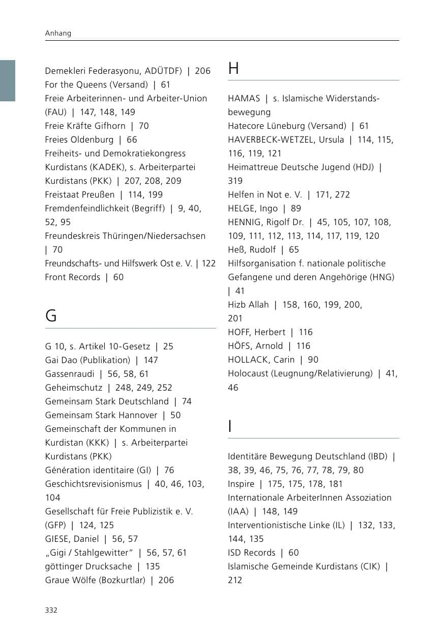 Seite 334 des Verfassungsschutzbericht 2015 Niedersachsen