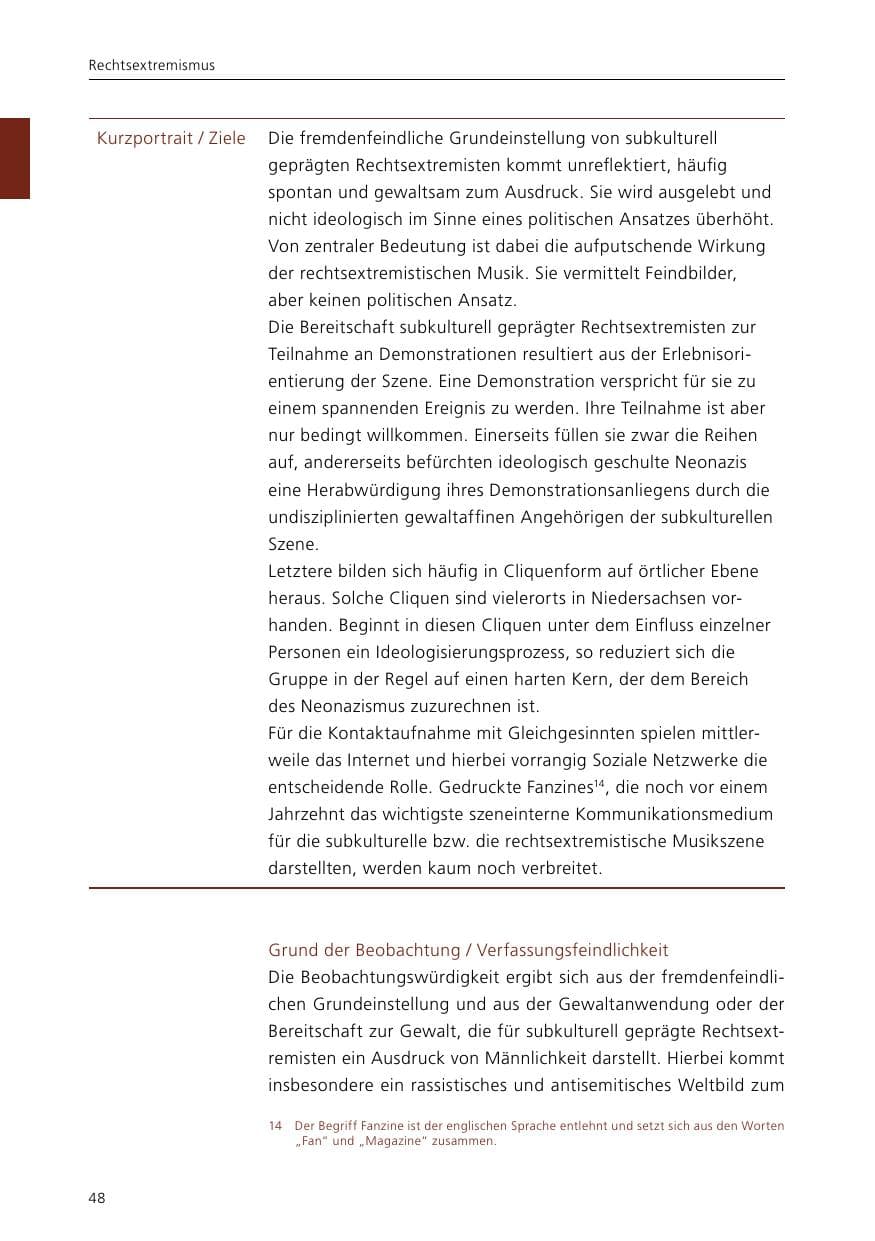 Seite 50 des Verfassungsschutzbericht 2015 Niedersachsen