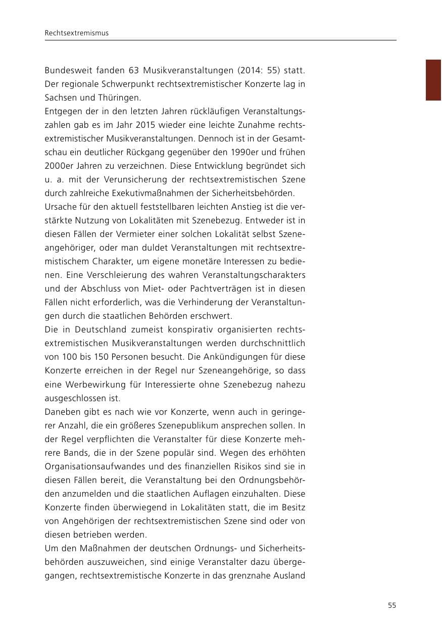 Seite 57 des Verfassungsschutzbericht 2015 Niedersachsen