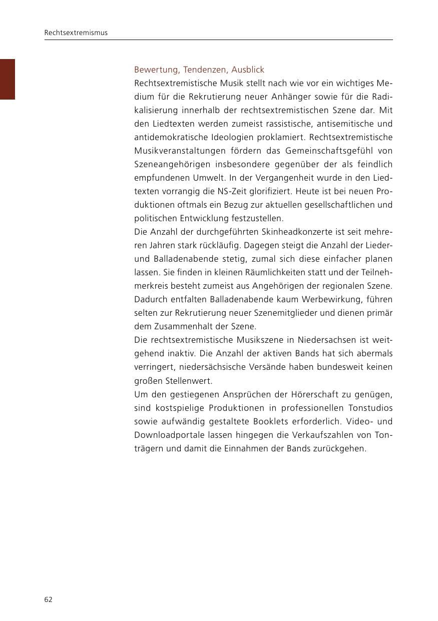 Seite 64 des Verfassungsschutzbericht 2015 Niedersachsen
