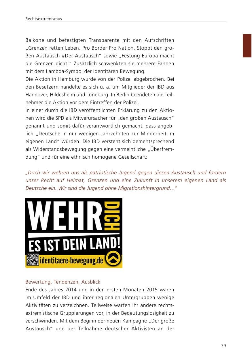 Seite 81 des Verfassungsschutzbericht 2015 Niedersachsen