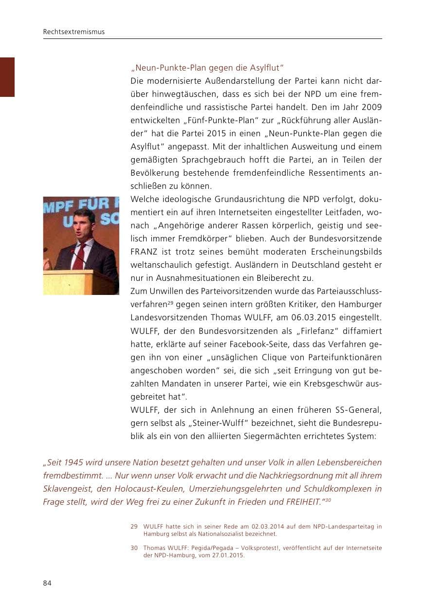 Seite 86 des Verfassungsschutzbericht 2015 Niedersachsen