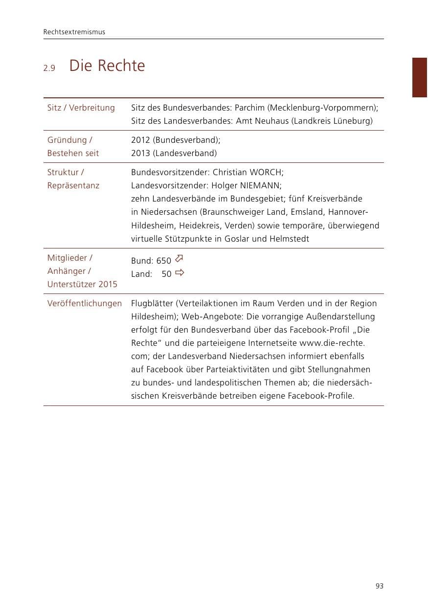 Seite 95 des Verfassungsschutzbericht 2015 Niedersachsen
