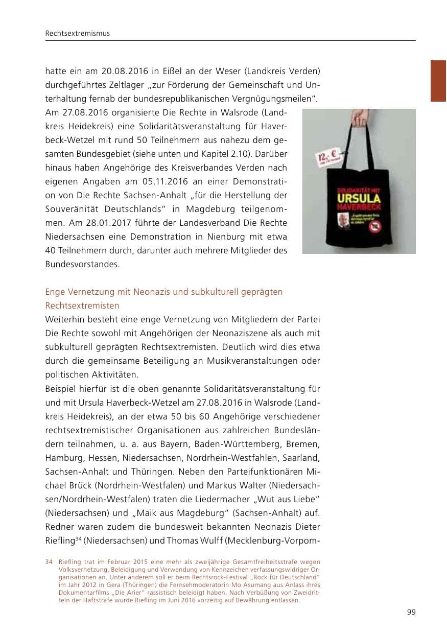 Seite 101 des Verfassungsschutzbericht 2016 Niedersachsen