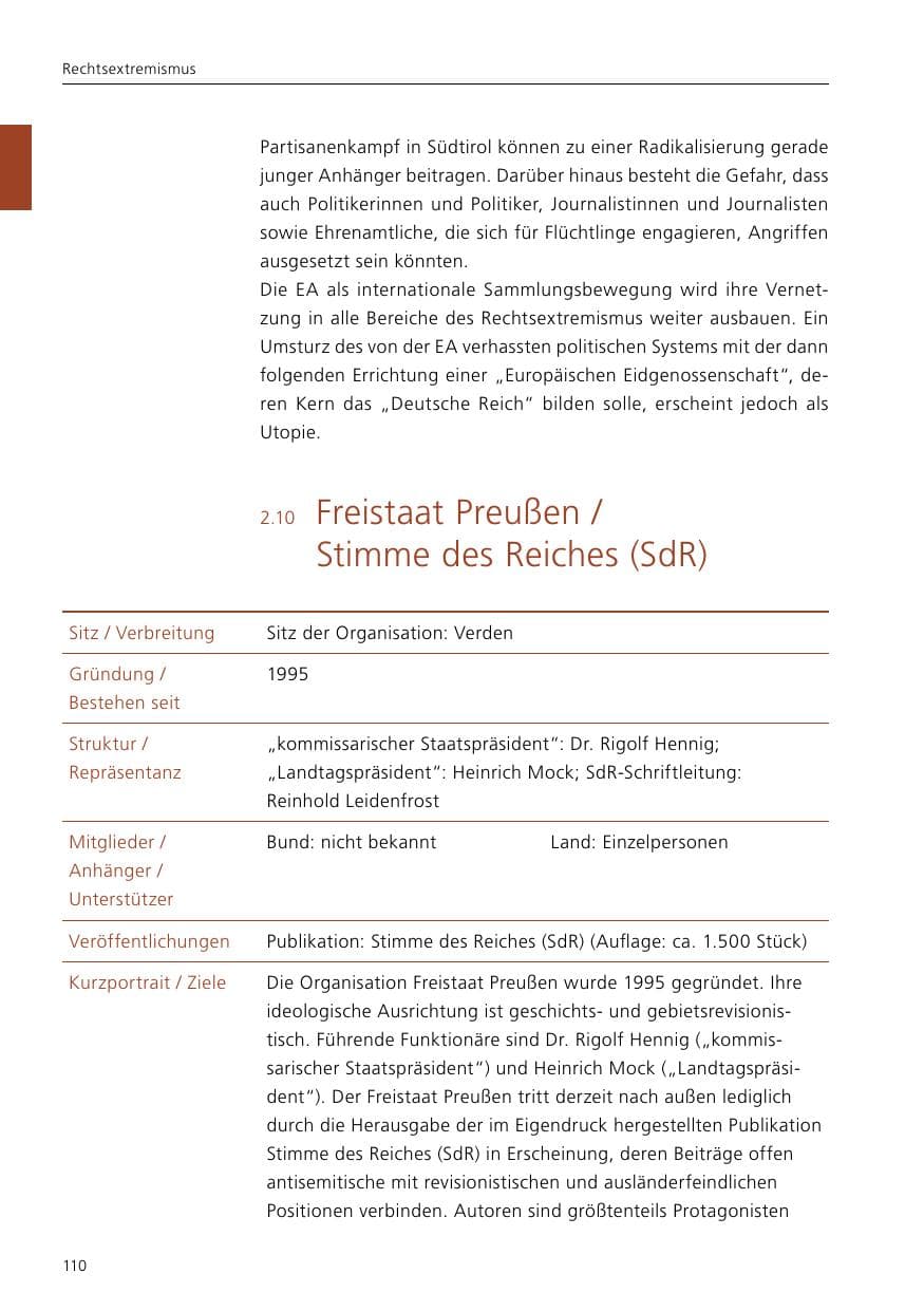 Seite 112 des Verfassungsschutzbericht 2016 Niedersachsen