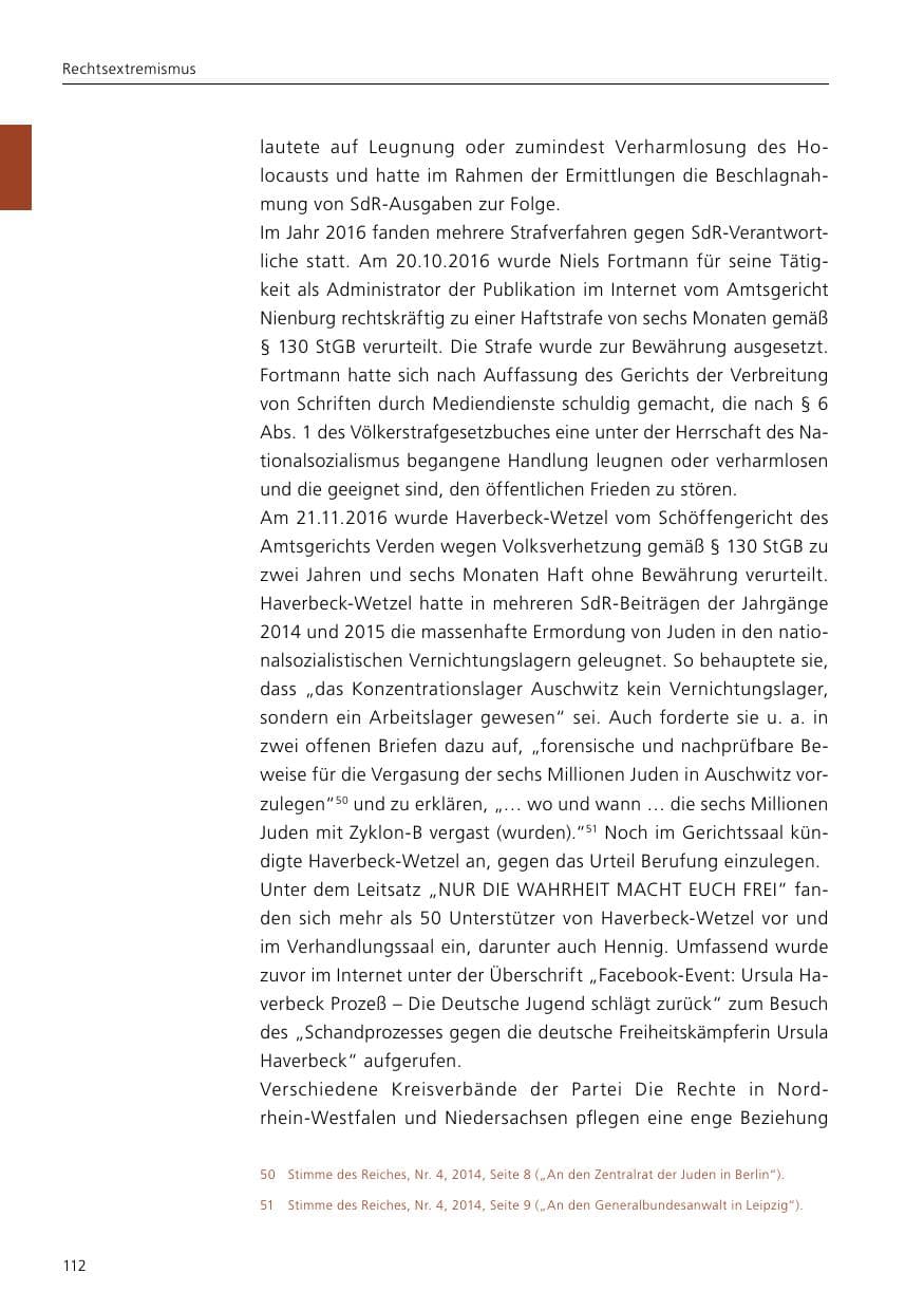 Seite 114 des Verfassungsschutzbericht 2016 Niedersachsen