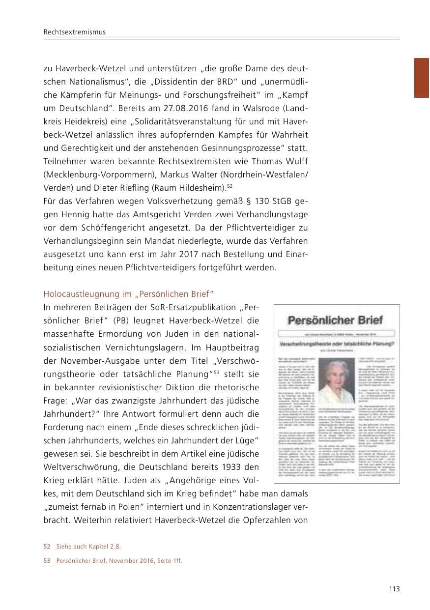 Seite 115 des Verfassungsschutzbericht 2016 Niedersachsen
