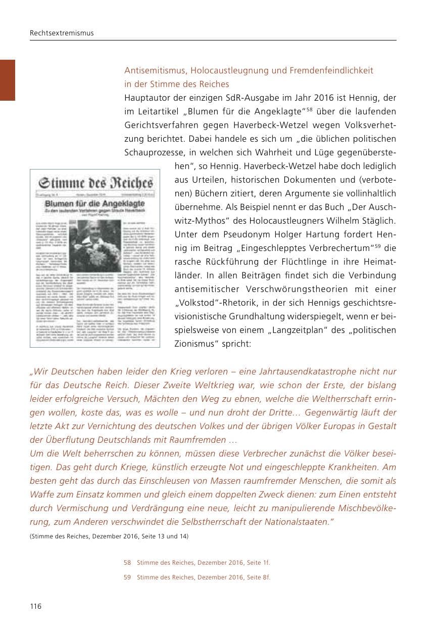 Seite 118 des Verfassungsschutzbericht 2016 Niedersachsen