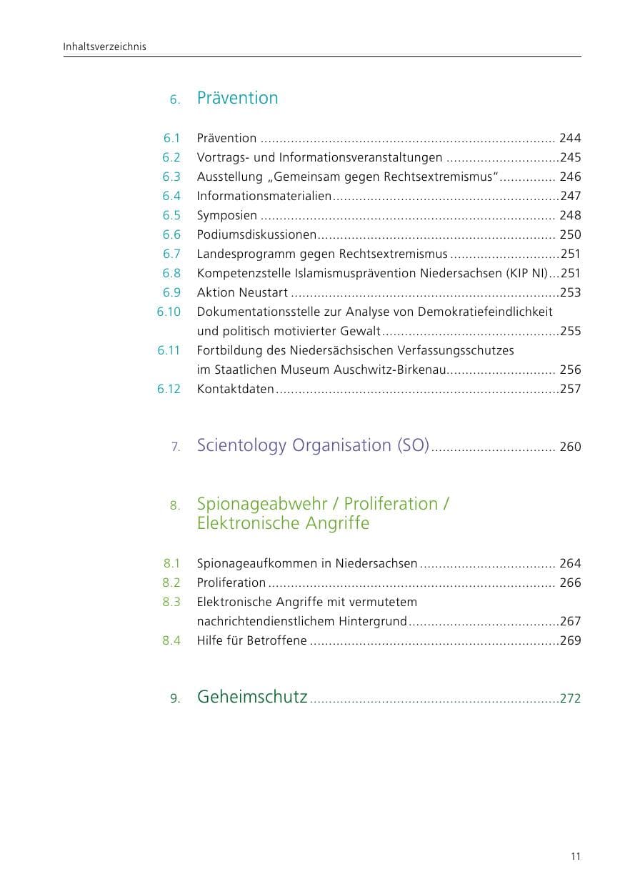 Seite 13 des Verfassungsschutzbericht 2016 Niedersachsen