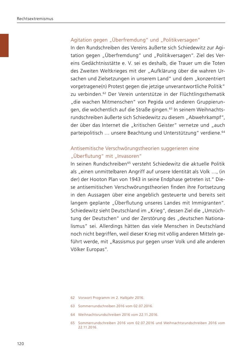 Seite 122 des Verfassungsschutzbericht 2016 Niedersachsen