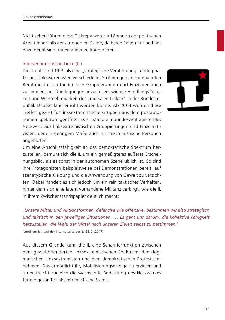 Seite 135 des Verfassungsschutzbericht 2016 Niedersachsen