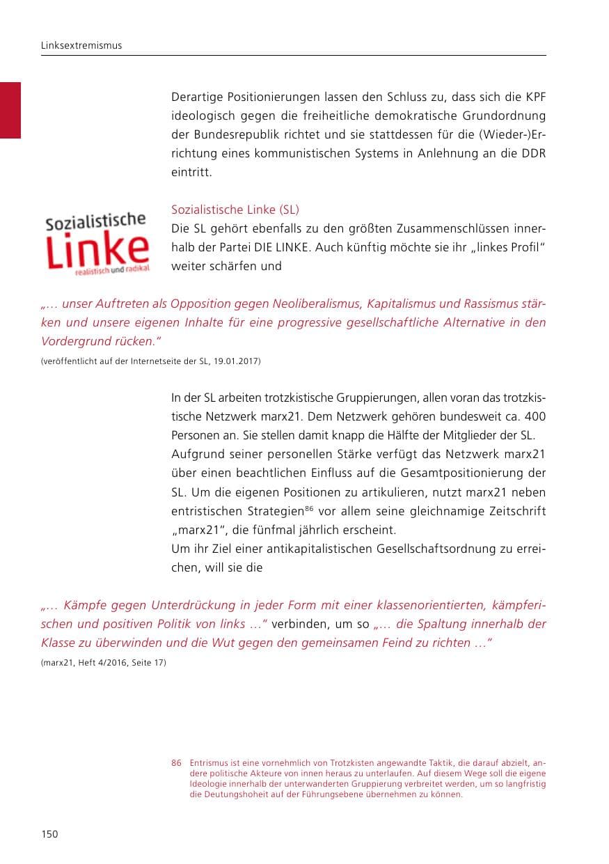 Seite 152 des Verfassungsschutzbericht 2016 Niedersachsen