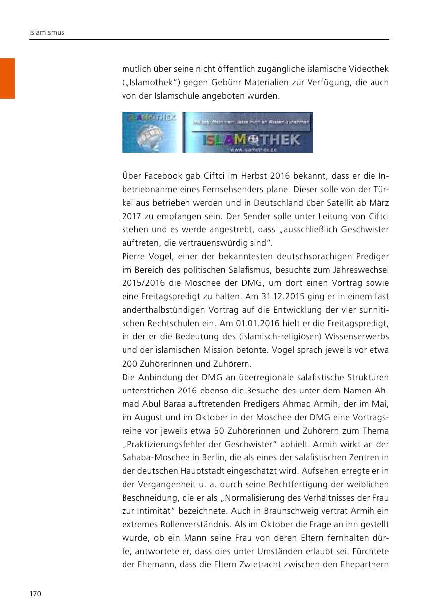 Seite 172 des Verfassungsschutzbericht 2016 Niedersachsen