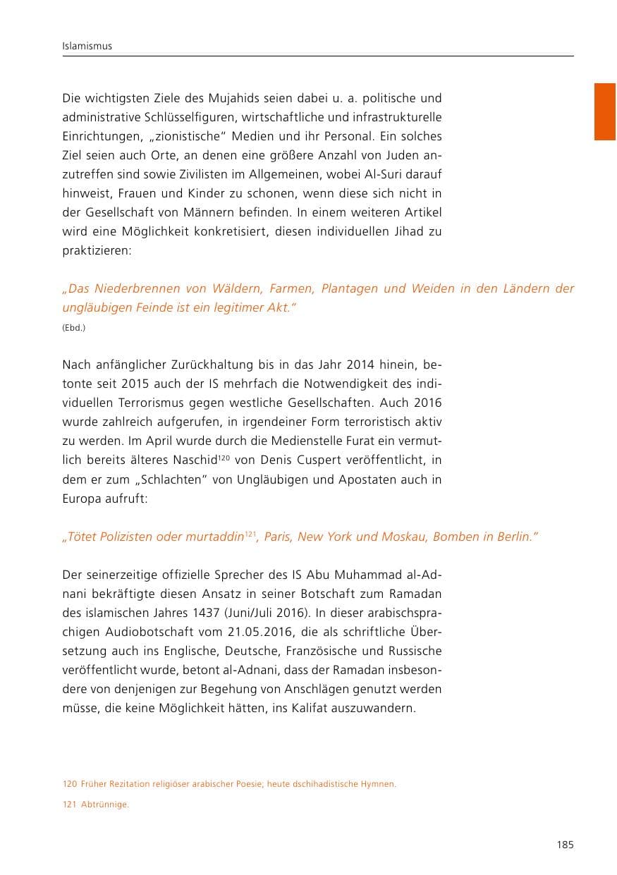 Seite 187 des Verfassungsschutzbericht 2016 Niedersachsen