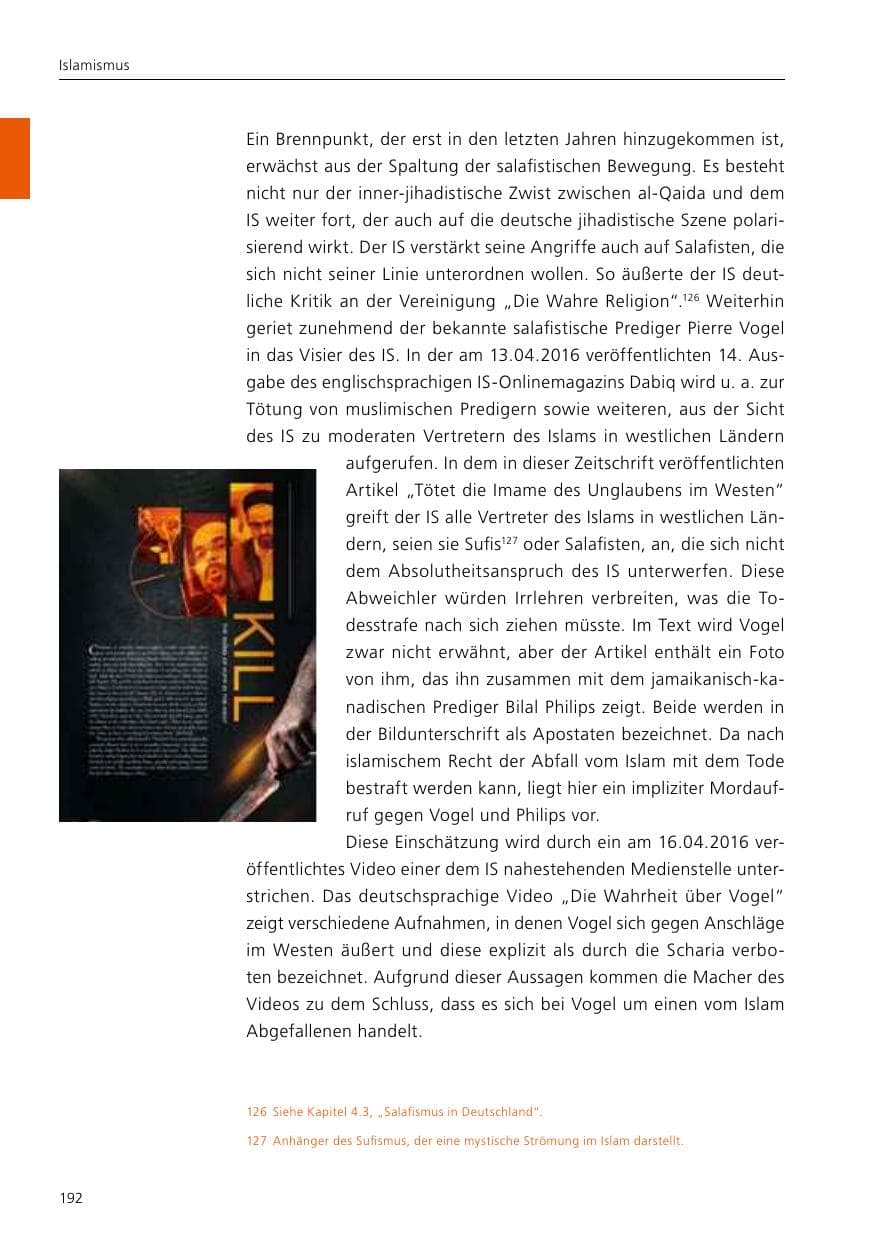Seite 194 des Verfassungsschutzbericht 2016 Niedersachsen