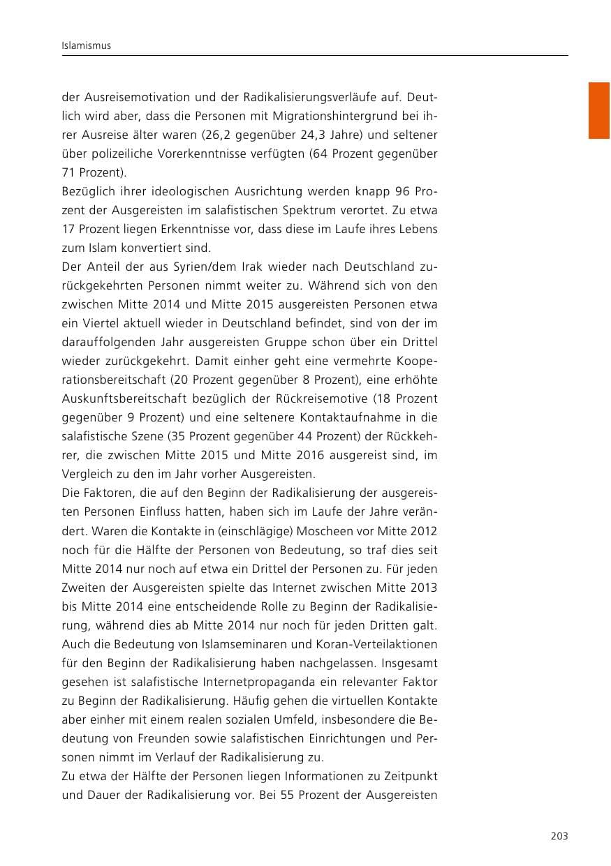 Seite 205 des Verfassungsschutzbericht 2016 Niedersachsen