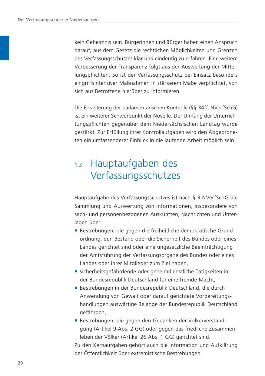 Seite 22 des Verfassungsschutzbericht 2016 Niedersachsen