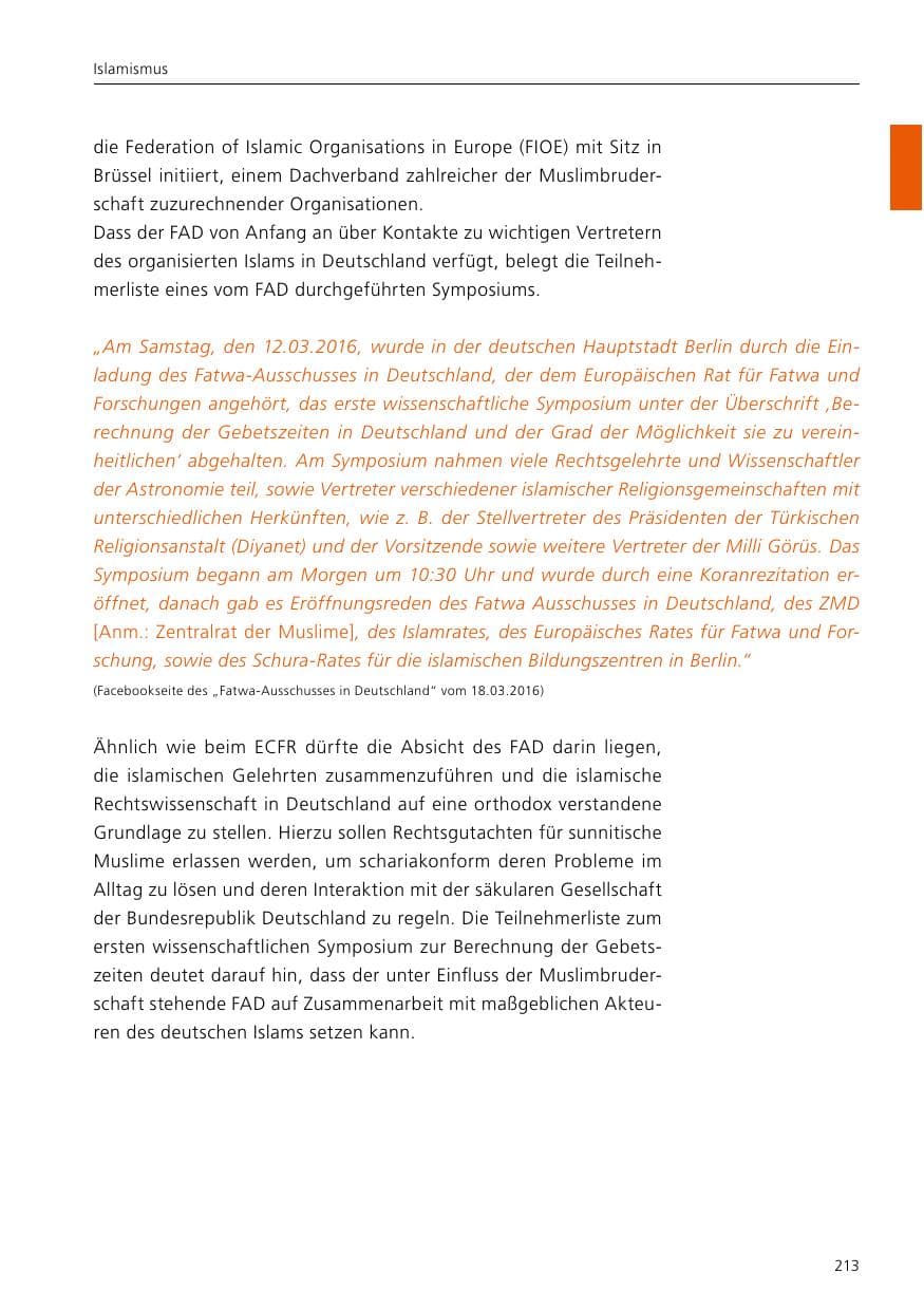 Seite 215 des Verfassungsschutzbericht 2016 Niedersachsen