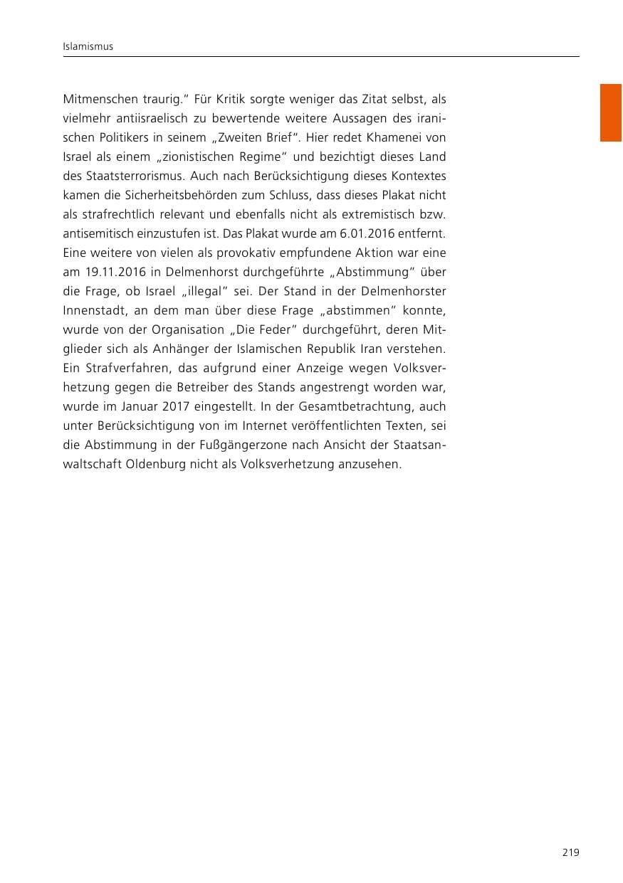 Seite 221 des Verfassungsschutzbericht 2016 Niedersachsen