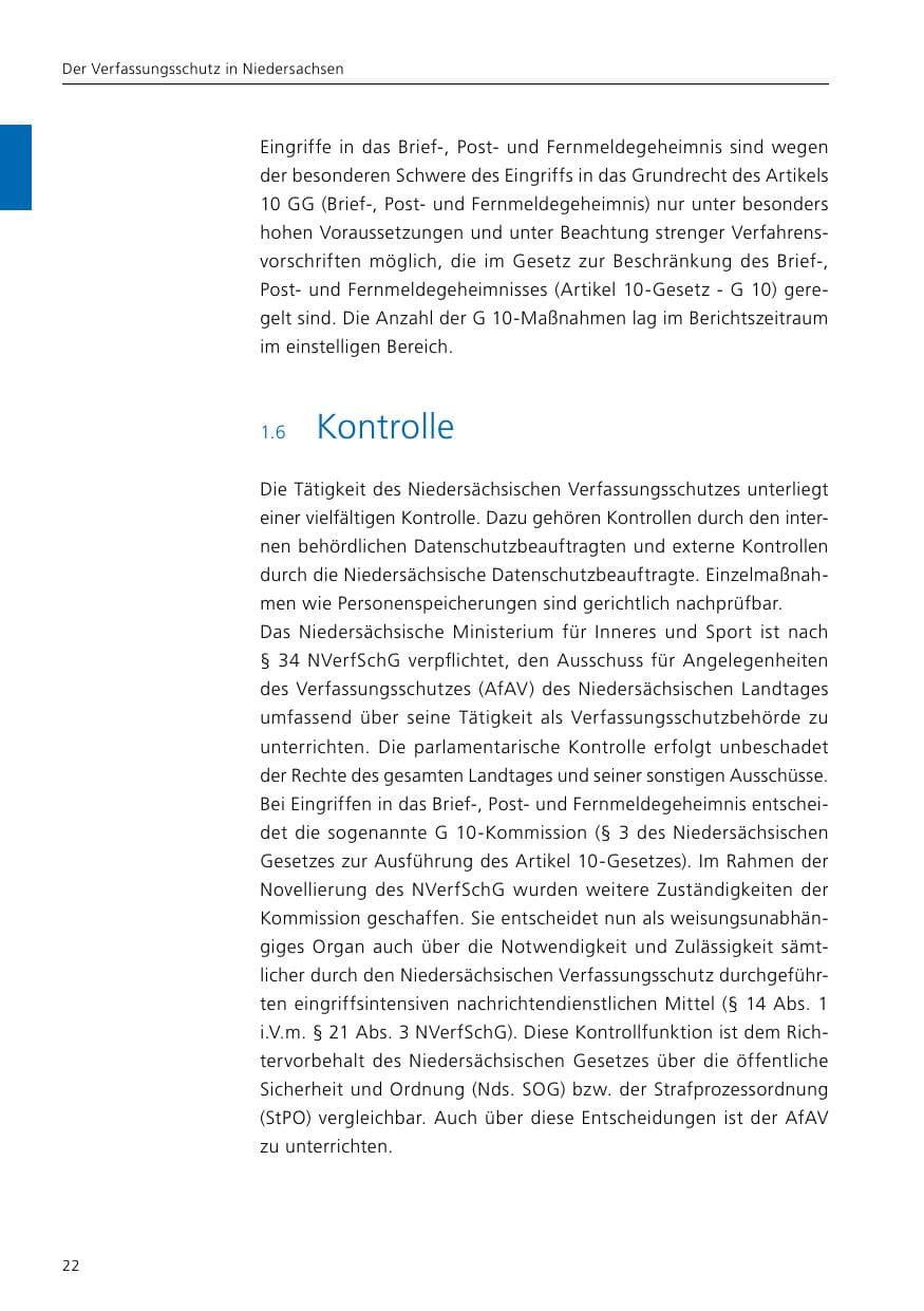Seite 24 des Verfassungsschutzbericht 2016 Niedersachsen