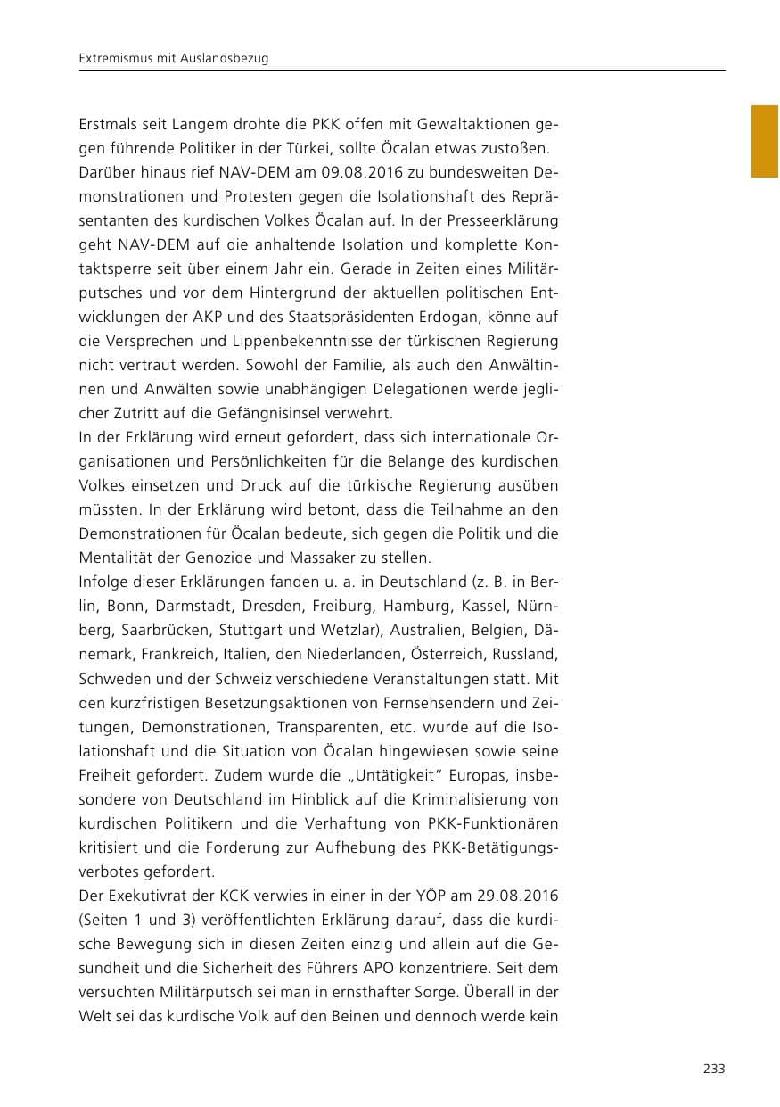Seite 235 des Verfassungsschutzbericht 2016 Niedersachsen