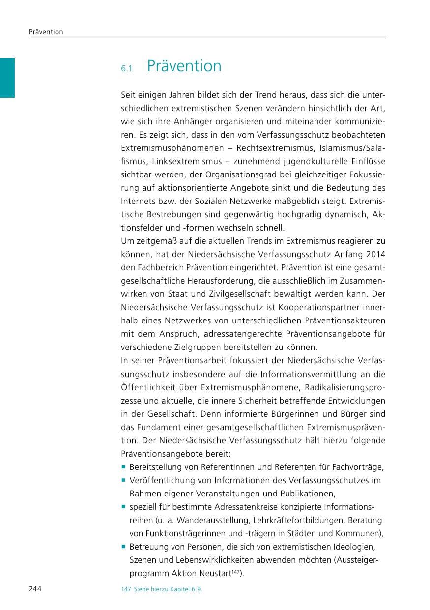 Seite 246 des Verfassungsschutzbericht 2016 Niedersachsen