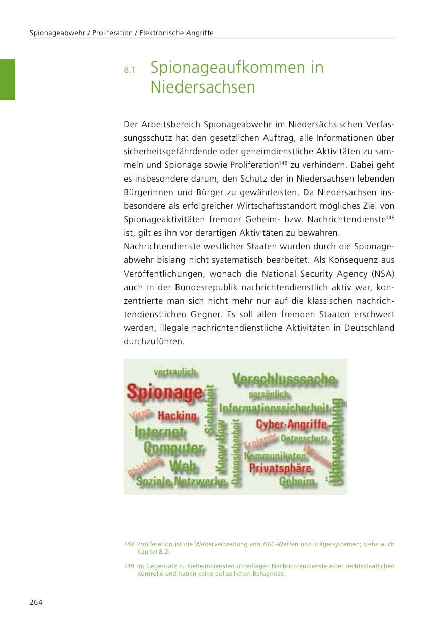 Seite 266 des Verfassungsschutzbericht 2016 Niedersachsen