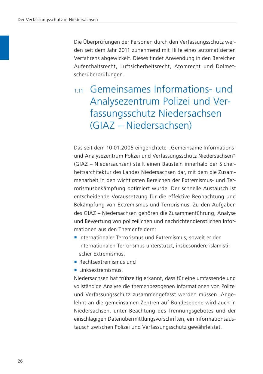 Seite 28 des Verfassungsschutzbericht 2016 Niedersachsen